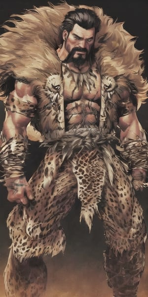 realistic alpha male muscular Kraven the hunter