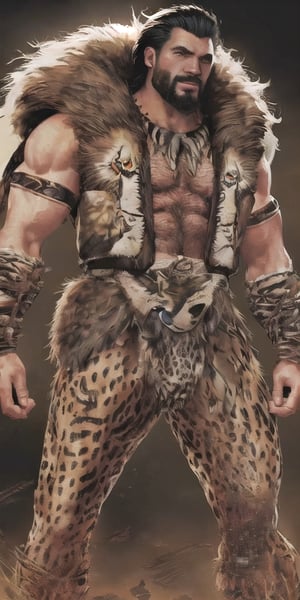 realistic alpha male muscular Kraven the hunter