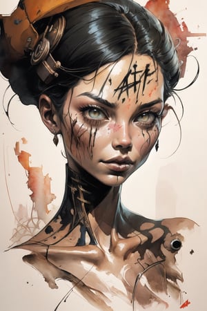 disney banksy art sticker, fantasy character, soul, digital illustration, comic book style, steampunk noir, perfect anatomy, centered, approaching perfection, dynamic, highly detailed, watercolor painting, artstation, concept art, soft, sharp focus, illustration, art by Carne Griffiths and Wadim Kashin,ASU1