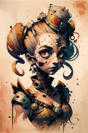 disney banksy art sticker, fantasy character, soul, digital illustration, comic book style, steampunk noir, perfect anatomy, centered, approaching perfection, dynamic, highly detailed, watercolor painting, artstation, concept art, soft, sharp focus, illustration, art by Carne Griffiths and Wadim Kashin
