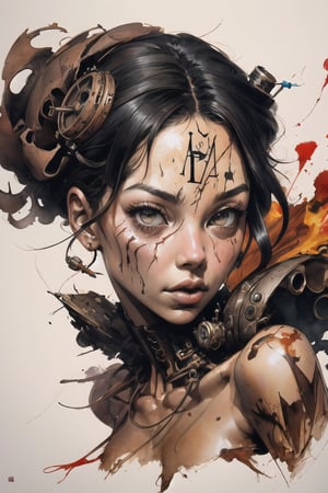 disney banksy art sticker, fantasy character, soul, digital illustration, comic book style, steampunk noir, perfect anatomy, centered, approaching perfection, dynamic, highly detailed, watercolor painting, artstation, concept art, soft, sharp focus, illustration, art by Carne Griffiths and Wadim Kashin,ASU1