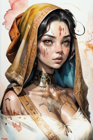 disney banksy art sticker, fantasy character, soul, digital illustration, comic book style, steampunk noir, perfect anatomy, centered, approaching perfection, dynamic, highly detailed, watercolor painting, artstation, concept art, soft, sharp focus, illustration, art by Carne Griffiths and Wadim Kashin,ASU1,eungirl,wearing wrenchpjbss,dupatta