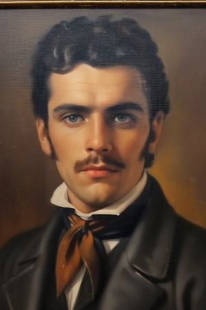 antique oil portrait, man solo, zorro
