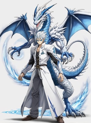 Blue eyes White Dragon Full body, Charector Desige