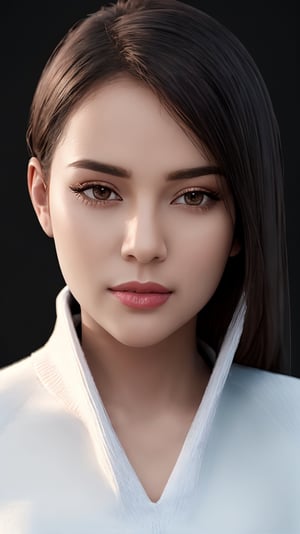 raytracing, absurdres, ultra detailed, 8k raw,
1girl,eyes,nose,lips,
sweater,white background,