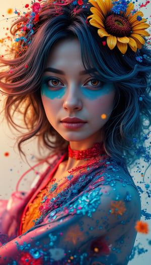 masterpiece, best quality, (extremely detailed CG unity 8k wallpaper, masterpiece, best quality, ultra-detailed, best shadow), (detailed background), (beautiful detailed face, beautiful detailed eyes), High contrast, (best illumination, an extremely delicate and beautiful),1girl,((colourful paint splashes on transparent background, dulux,)), ((caustic)), dynamic angle,beautiful detailed glow,full body,Young beauty spirit