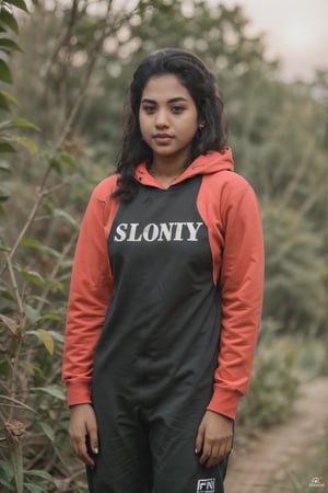 Fujifilms, Raw photo, sony a7iii SLR photoshoot, ultra realistic, natural face and body structure, full body shot, she is a beautiful 21 year old youngwomen, shot from a distance, india background, looking aesthetic, she is in garden, night time,  she is wearing a loose and baggy trouser, wearing baggy hoodie,  there are many families in the garden, hot sila,18 year old girl,Athulya,Mecha body