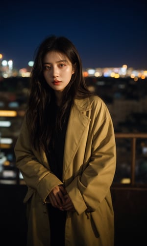 hubggirl,(Cinematic Aesthetic:1.4) Photo of a beautiful korean fashion model bokeh city night,,