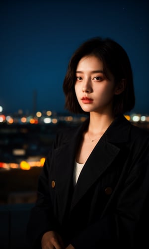 hubggirl,(Cinematic Aesthetic:1.4) Photo of a beautiful korean fashion model bokeh city night,,