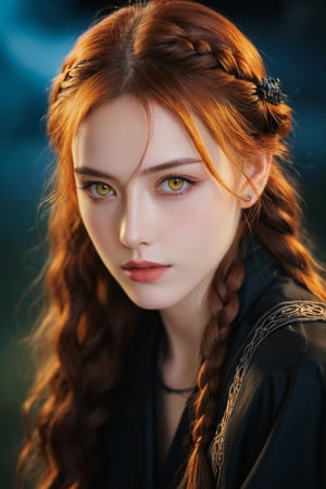 (ultra realistic,best quality),photorealistic,Extremely Realistic,in depth,cinematic light,hubggirl,

BREAK

stunning anime portrait of a red-haired girl with intense yellow eyes, close-up view, intricate hand details, braided hair, dark clothing, strong light and shadow contrasts, black nails, 17 years old, 

BREAK

dynamic poses, particle effects, perfect hands, perfect lighting, vibrant colors, intricate details, high detailed skin, intricate background, realistic, raw, analog, taken by Sony Alpha 7R IV, Zeiss Otus 85mm F1.4, ISO 100 Shutter Speed 1/400, Vivid picture, More Reasonable Details