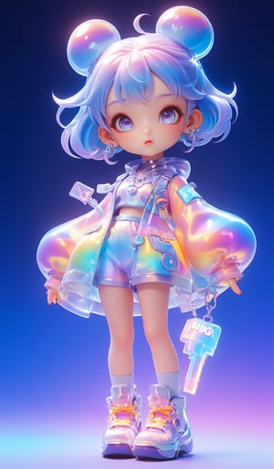 3D IP\(hubgstyle)\,
professional 3d model  of hubggirl, anime artwork pixar,3d style, good shine, OC rendering, highly detailed, volumetric, dramatic lighting,

transparent color PVC clothing, transparent color vinyl clothing, prismatic, holographic, chromatic aberration, fashion illustration, masterpiece, girl with harajuku fashion, looking at viewer, 8k, ultra detailed, pixiv,

masterpiece,best quality,super detail,
anime style, key visual, vibrant, studio anime,