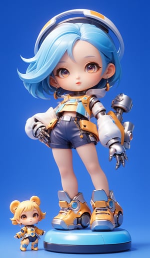 3D IP\(hubgstyle)\,
masterpiece, best quality,8K,official art, ultra high res, 1girl,chibi, full body, robot,