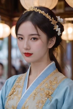 (ultra realistic,best quality),photorealistic,Extremely Realistic,in depth,cinematic light,hubggirl,

BREAK

HUBG_Rococo_Style(loanword), 1girl, hanfu, Portrait of noble and graceful goddess, dressed in blue and gold, elaborate coiffure hairstyle, dark hair, decoration, 16K, UHD, HDR, Brilliant scene with bright lights, mist, numerous decorations, joyful atmosphere, light smile,

BREAK

dynamic poses, particle effects, perfect hands, perfect lighting, vibrant colors, intricate details, high detailed skin, intricate background, realistic, raw, analog, taken by Sony Alpha 7R IV, Zeiss Otus 85mm F1.4, ISO 100 Shutter Speed 1/400, Vivid picture, More Reasonable Details
