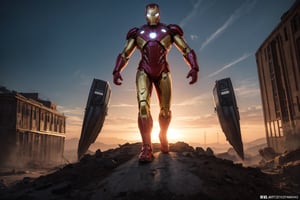(best quality, 4k, 8k, highres, masterpiece:1.2), ultra-detailed, (realistic, photorealistic, photo-realistic:1.37), (A breathtaking 8K photorealistic concept art masterpiece, (iron man adorned in a stunning white and gold armor-style suit, unmasked, with a white cape billowing gracefully:1.3), Set against the backdrop of a highly detailed night cityscape, captured with perfect composition and sharp focus, (A cinematic vision of artistry:1.3), Bathed in soft, natural volumetric lighting, the chiaroscuro effect enhancing the intricate details of the suit, (A true award-winning photograph:1.3), Created in the style reminiscent of the great masters Raphael, Caravaggio, and modern visionaries like Greg Rutkowski, Beeple, Beksinski, and Giger, (A piece trending on ArtStation for its artistic brilliance:1.3), This oil on canvas marvel is a testament to artistic excellence, showcasing Spiderman as you've never seen him before, (An artistic achievement beyond compare:1.3), full_body, full_body
