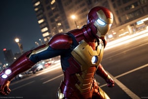 (best quality, 4k, 8k, highres, masterpiece:1.2), ultra-detailed, (realistic, photorealistic, photo-realistic:1.37), (A breathtaking 8K photorealistic concept art masterpiece, (iron man adorned in a stunning white and gold armor-style suit, unmasked, with a white cape billowing gracefully:1.3), Set against the backdrop of a highly detailed night cityscape, captured with perfect composition and sharp focus, (A cinematic vision of artistry:1.3), Bathed in soft, natural volumetric lighting, the chiaroscuro effect enhancing the intricate details of the suit, (A true award-winning photograph:1.3), Created in the style reminiscent of the great masters Raphael, Caravaggio, and modern visionaries like Greg Rutkowski, Beeple, Beksinski, and Giger, (A piece trending on ArtStation for its artistic brilliance:1.3), This oil on canvas marvel is a testament to artistic excellence, showcasing Spiderman as you've never seen him before, (An artistic achievement beyond compare:1.3), full_body, full_body