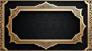 a detailed epic poster, empty board with classic frame, islamic