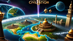 a detailed epic poster, strategy game civilization, DonMASKTexXL , islamic