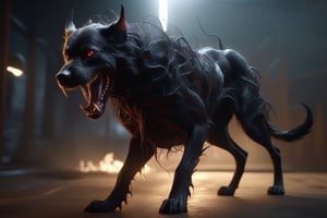 realistic, venom demon Dogs , intricately detailed, full body,  particles, cursed power, amazing, cinematic, highly detailed, digital art, sharp focus, trending on art station,cursed aura,
