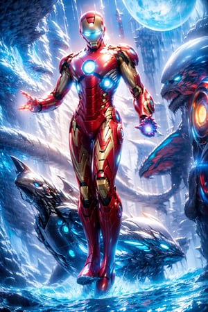 iron man futuristic suit, full body,