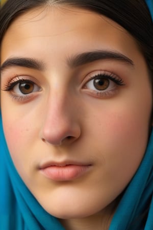  photography of a 19-year-old Persian girl with a very large nose,Aquiline nose,skin details, detailed face,8k, masterpiece, detailed