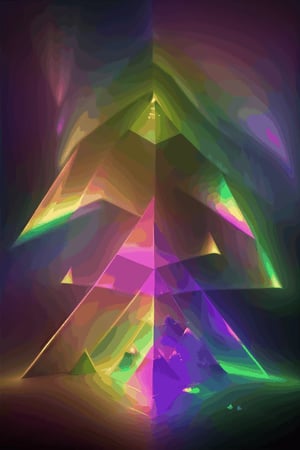  shining glowing (rainbow crystal pyramid:1.5), (colorful, shiny, aurora, glow, glowing neon, futuristic, galactic:1.3), (yellow, orange, red, green, blue, purple:1.4), (ancient, magical, auroracore, aethercore, reflective, iridescent:1.2), (masterwork, stunning, epic, beautiful, magnificient, hyperdetailed:0.8)