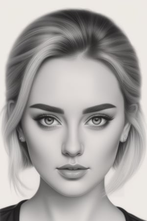 A pencil drawing of Katy Perrie's face view by one side,<lora:659095807385103906:1.0>