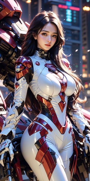 The beautiful 18-year-old Japanese girl has big eyes, a plump body, long legs, unreal and ethereal, and her long hair is blown by the wind, showing her beauty and amazing. Passionate and dynamic caressing beautiful breasts, girl, mecha covering important parts, other exposed skin, smiling coquettishly, hands together like hearts
Best picture quality, high resolution, 8k, realistic, sharp focus, realistic image of elegant lady, Korean beauty, supermodel, pure white hair, blue eyes, wearing high-tech cyberpunk style white fox suit with red edges, Radiant, sparkling suit, mecha, perfectly customized high-tech suit, ice and snow cherry blossom theme, customized design, 1 girl, mecha