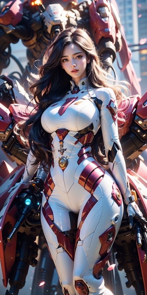 The beautiful 18-year-old Japanese girl has big eyes, a plump body, long legs, unreal and ethereal, and her long hair is blown by the wind, showing her beauty and amazing. Passionate and dynamic caressing beautiful breasts, girl, the mecha covers the other exposed large areas of skin on the breasts, smiling coquettishly, hands together are like hearts
Best picture quality, high resolution, 8k, realistic, sharp focus, realistic image of elegant lady, Korean beauty, supermodel, pure white hair, blue eyes, wearing high-tech cyberpunk style white fox suit with red edges, Radiant, sparkling suit, mecha, perfectly customized high-tech suit, ice and snow cherry blossom theme, customized design, 1 girl, mecha