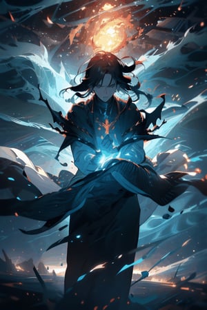 (Masterpiece:1.2), best quality, (illustration:1.2), (ultra-detailed), hyper details, masterpiece, best quality,  (1boy:1.5), a handsome middle eastern man with extremely long flowy hair wearing dark and stylish fantasy clothing smiling looking at the camera with a very serious death stare in a forest casting a fireball magic spell out of his right hand with dynamic and powerful pose and motion, charismatic man, , casting a fireball magic spell out of his right hand, (hair and cloth swirling in turbulent wind:1.8) , fire turning into black smoke, impressive and breath taking fire magic effects, vibrant colors ,, ,1 girl