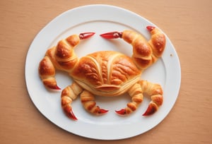 A Croissant shaped like a crab