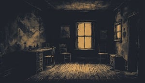 a dark room  