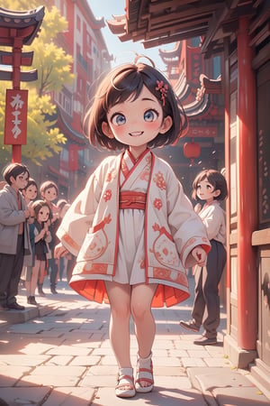 best quality, masterpiece, beautiful and aesthetic, vibrant color, Exquisite details and textures,  Warm tone, ultra realistic illustration,	(cute asian girl, 10year old:1.5),	(Selfie theme:1.3),	cute eyes, big eyes,	(a gentle smile:1.4),	cinematic lighting, ambient lighting, sidelighting, cinematic shot,	siena natural ratio, children's body, anime style, 	head to toe,	Dark blonde Short bob cut,	wearing white over velvet coat,	ultra hd, realistic, vivid colors, highly detailed, UHD drawing, perfect composition, beautiful detailed intricate insanely detailed octane render trending on artstation, 8k artistic photography, photorealistic concept art, soft natural volumetric cinematic perfect light. 