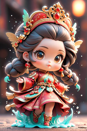 best quality, masterpiece, beautiful and aesthetic, vibrant color, Exquisite details and textures,  Warm tone, ultra realistic illustration, Sticker, Chibi, colorful perfect 3d ink splash forming perfect detailed extreme close up perfect realistic cute a little girl in an ancient Chinese imperial princess costume, a flamboyant red dress, ultra hd, realistic, vivid colors, highly detailed, UHD drawing, perfect composition, beautiful detailed intricate insanely detailed octane render trending on artstation, 8k artistic photography, photorealistic concept art, soft natural volumetric cinematic perfect light, graffiti art, splash art, street art, spray paint, oil gouache melting, acrylic, high contrast, colorful polychromatic, ultra detailed, ultra quality, CGSociety.,zhibi