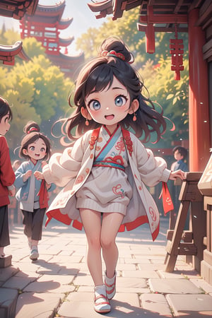 best quality, masterpiece, beautiful and aesthetic, vibrant color, Exquisite details and textures,  Warm tone, ultra realistic illustration,	(Pretty asian girl, 6year old:1.5),	(Singer theme:1.4), cheering spectators, with mic,	cute eyes, big eyes,	(a model look:1.6),	16K, (HDR:1.4), high contrast, bokeh:1.2, lens flare,	siena natural ratio, children's body, anime style, 	head to thigh portrait,	long Wave dark gray hair, 	wearing white over velvet coat,	ultra hd, realistic, vivid colors, highly detailed, UHD drawing, perfect composition, beautiful detailed intricate insanely detailed octane render trending on artstation, 8k artistic photography, photorealistic concept art, soft natural volumetric cinematic perfect light. 