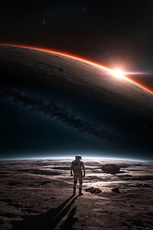Expedition to an Exoplanet, alienated design, atomic propulsion, Oberon, cinematic, dynamic, ultra hd, best quality, photorealistic, futuristic, cinematic composition, 
