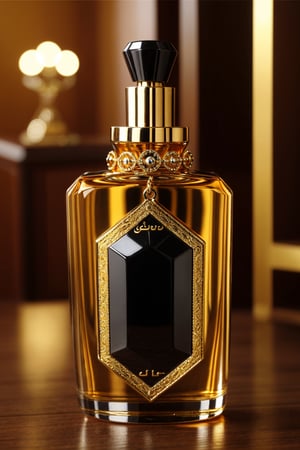 SD 1.5, beautiful perfume bottle,  Arabian style bottle, mysterious, ((extremely detailed)), Obsidian, very expensive design, golden design, extravagant, ((the bottle looks like 1 million dollars)),
