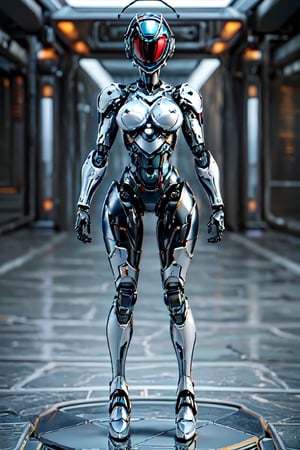 ((high resolution)), ((8K)), ((incredibly absurdres)), break. (super detailed metallic skin), (an extremely delicate and beautiful:1.3), break, ((1robot:1.5)), ((slender body)), (medium breasts), (beautiful hand), ((metallic body:1.3)), ((cyber helmet with full-face mask:1.4)), break. ((no hair:1.3)) , (blue glowing lines on one's body:1.2), break. ((intricate internal structure)), ((brighten parts:1.5)), break. ((robotic face:1.2)), (robotic arms), (robotic legs), (robotic hands), ((robotic joint:1.2)), (Cinematic angle), (ultra-fine quality), (masterpiece), (best quality), (incredibly absurdres), (highly detailed), high res, high detail eyes, high detail background, sharp focus, (photon mapping, radiosity, physically-based rendering, automatic white balance), masterpiece, best quality, ((Mecha body)), furure_urban, incredibly absurdres, science fiction, Fire Angel Mecha, Mecha,Mecha,Red mecha