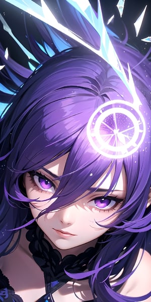 (masterpiece, best quality, ultra-detailed, best shadow), (detailed background,dark fantasy), (beautiful detailed face), high contrast, (best illumination, an extremely delicate and beautiful), ((cinemPrompt



atic light)), colorful, hyper detail, dramatic light, intricate details, (1girl, solo,blue and purple long hair, sharp face,purple eyes, hair between eyes,dynamic angle), blood splatter, swirling black light around the character, depth of field,black light particles,(broken glass),magic circle,