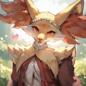 score_9, score_8_up, score_7_up, score_6_up, solo, 1girl, feral (delphox (pokemon)), feral pokemon, body fur, long fur, fluffystyle,flat_chested,fluff, detailed fur, cute, high detailed face, expressive, anime, hearts, outdoors close up, face shot, extreme close-up, foreshortening, zoom in, touching viewer, eyes rolling, pov hug, polki style, curious, kissing viewer, sniffing viewer, licking viewer, touching viewer, silver collar, (turquoise gold and pearl Boho headchain , Head Chain Jewelry), wearing sari, sash, elegant robes, cape, cloak