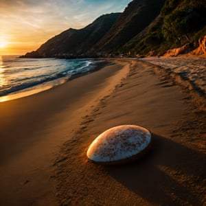 Raw photo, depth of field, UHD, retina, masterpiece, high details, high quality, award winning, best quality, highres, cinematic light, clorfull and beautifull sunsets on the beach canyon