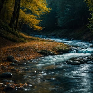 Raw photo, depth of field, UHD, retina, masterpiece, high details, high quality, award winning, best quality, highres, cinematic light, serene flowing rivers
