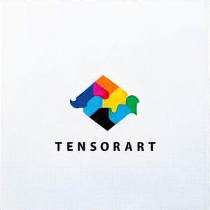 Logo, professional, best quality, minimalism, add text TensorArt, 1 year, multi color