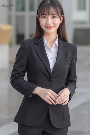 A high-resolution photograph taken with a Canon camera of a 30-year-old half-Thai, half-chinese woman with radiant fair skin. She is wearing  universit thai ,hight deteiled,