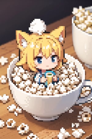 (masterpiece), pixels, pixel arts, 1 pop corn