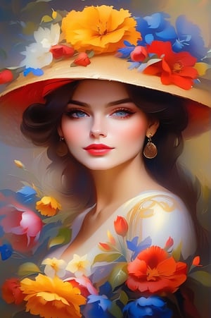 Arafed portrait of a woman with flowers in her hair, beautiful portrait image, beautiful portrait photo, beautiful fantasy portrait, beautiful fantasy portrait, beautiful gorgeous digital art, Very beautiful portrait, beautiful digital art, beautiful feminine face, Beautiful girl, goddess of flowers, beautiful UHD 4K art, beautiful digital painting, very beautiful photography, feminine beautiful face, woman portrait,colorful,Face makeup