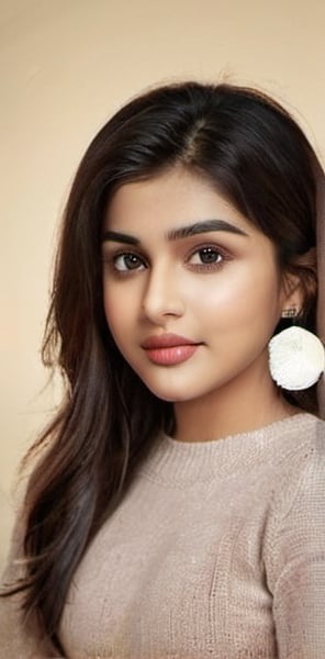 lovely cute younge attractve indian teenage girl in a  short dress . 23 years old. cute .an instagram model. long blond hair, colourful hair. winter, shoping bag in hand, indian ,Indian