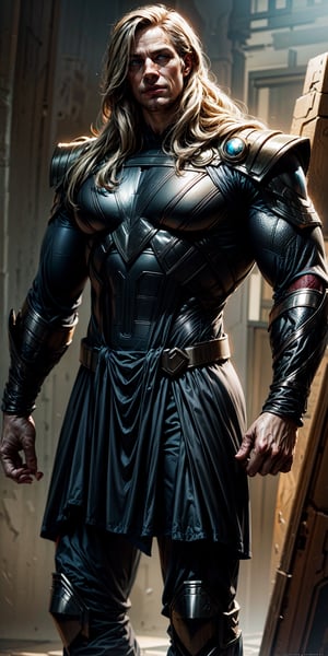 thor from marvel, classic costume,more detail XL, masterpiece, best quality, incredibly absurdress, highres, high detail eyes, high detail background, male focus, ,Real