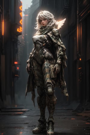 ((Best quality)), ((masterpiece)), (highly detailed:1.3), 3D, beautiful (cyberpunk:1.2) special forces, robort,female with thick voluminous hair wearing (wearing camouflage_uniform:1.1), body armour,cape,digital (camouflage:1.3),HDR (High Dynamic Range),Ray Tracing,NVIDIA RTX,Super-Resolution,Unreal 5,Subsurface scattering,PBR Texturing,Post-processing,Anisotropic Filtering,Depth-of-field,Maximum clarity and sharpness,Multi-layered textures,Albedo and Specular maps,Surface shading,Accurate simulation of light-material interaction,Perfect proportions,Octane Render,Two-tone lighting,Wide aperture,Low ISO,White balance,Rule of thirds,8K RAW,Efficient Sub-Pixel,sub-pixel convolution,photorealistic,perfect,hand,fingers,cbpkv5,Matrix,Angel