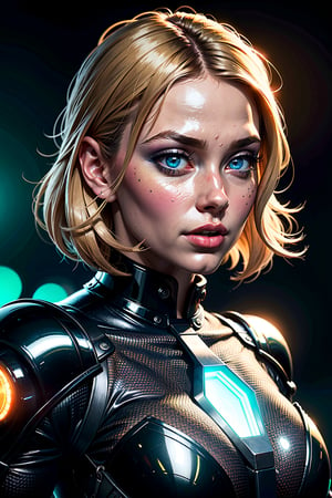 sci fi character art, cool artwork, futuristic style, in the style of 32k uhd, atey ghailan, geoff johns, dark yellow and gray, (futuristic dress, glowing dress), (detailed face, upper body:1.2), (detailed eyes, glowing eyes:1.2), shiny skin, realistic hair 

panasonic lumix s pro 50mm f/1.4, techpunk, knightcore, futuristic, (detailed background), detailed landscape, 

masterpiece, best quality, realistic, side light, volumetric light, rich colors, dramatic lighting, (full dual colour lighting:1.2), (hard dual colour lighting:1.4), fine detail, absurdres, extremely detailed, depth of field, ((realistic lighting)) ultra highres, (masterpiece:1.2), (ultra detailed), (best quality), intricate, comprehensive cinematic, magical photography, (gradients), colorful, 