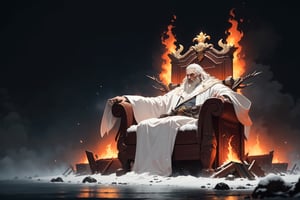 His robes were white as snow, his hair was white like wool. His throne was flaming with fire, its wheels blazing. A river of fire poured out of the throne. Thousands upon thousands served him, tens of thousands attended him. The courtroom was called to order, and the books were opened.